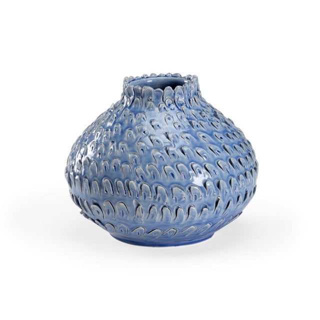 Contemporary Wildwood Atrani Ceramic Vase - Blue For Sale - Image 3 of 3