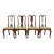 Ethan Allen Queen Anne Carved Cherry Wood Dining Chairs, Set of Four For Sale