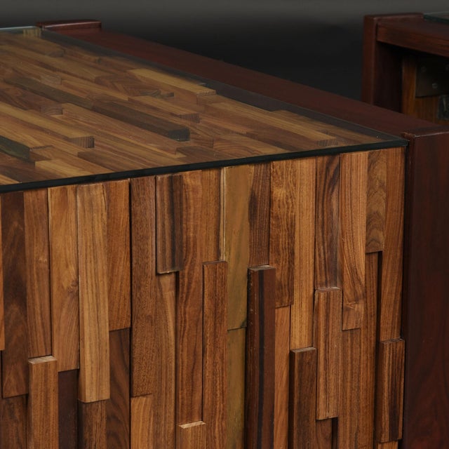 Percival Lafer Brutalist Parquet Low Profile Brazilian Modern Side Tables For Sale - Image 12 of 18