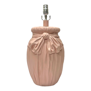 Faux Bow Pink Plaster Table Lamp Attributed to John Dickinson, 1970s