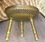 Mid 20th Century Early Middle Eastern Etched and Pierced Brass Three Leg Trim Pod Footstool For Sale - Image 5 of 8