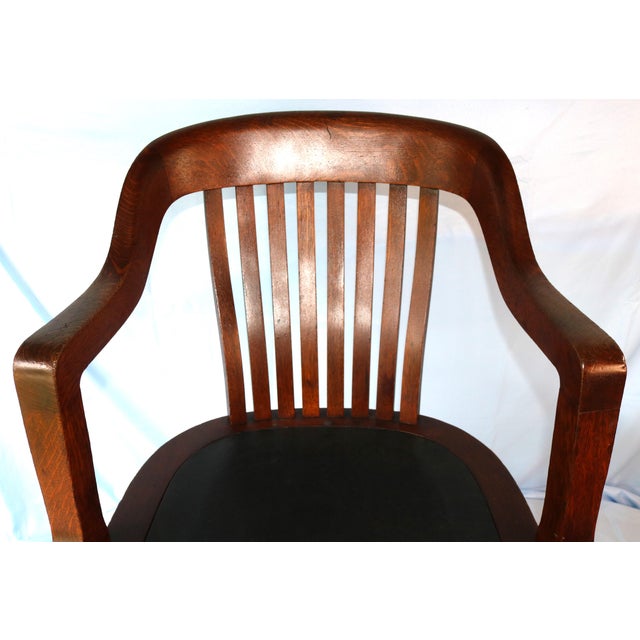 1910s Antique B. L. Marble Chair Company Oak Library/Office Chair For Sale - Image 9 of 12