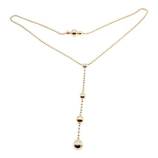 Cartier Draperie de Decollate 18k Yellow Gold Diamond Necklace For Sale