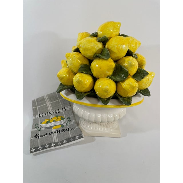 Large Vintage Italian Style Lemon Topiary Centerpiece For Sale - Image 11 of 18