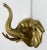 Charming vintage brass elephant wall hook with 'trunk up' for good luck. No maker's mark. Hardware screws to attach to...