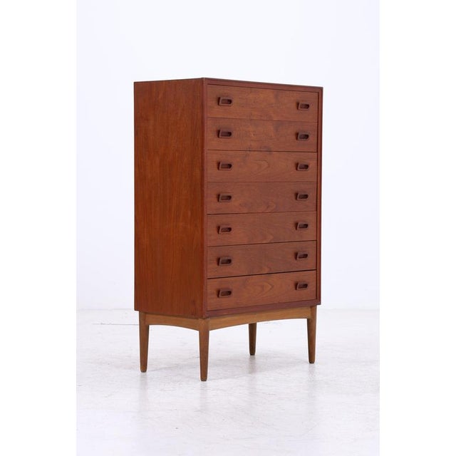 Vintage Teak Tallboy Chest of Drawers For Sale - Image 11 of 13