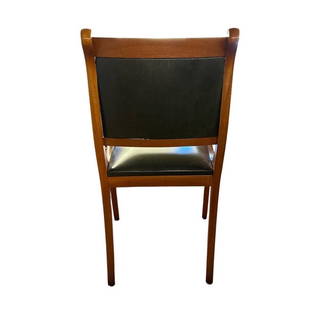 Vintage English Green Library Chair For Sale - Image 4 of 5