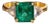 Diez Avenida: Outstanding 2.25 Carat Natural Emerald With Diamond Side Stones For Sale