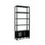 Black Shutter Doors Minimalist Bookcase Display Cabinet Etagere For Sale - Image 4 of 5