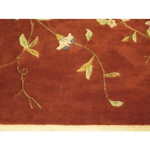 Traditional Approx: 7 X 9 Sculptured 100% Wool Room Size Rug For Sale - Image 3 of 9