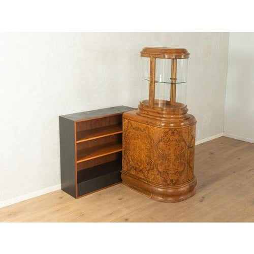 Brown Art Deco Display Cabinet, 1930s For Sale - Image 8 of 15