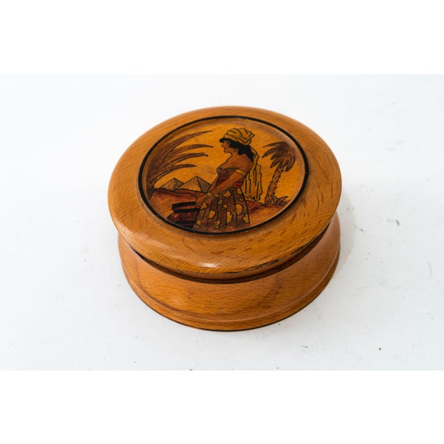 Wood Art Deco Box in Beech Wood, 1960s For Sale - Image 7 of 7