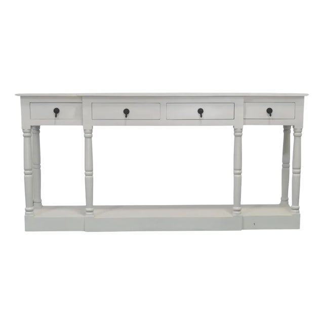 Traditional Breakfront Console Table For Sale