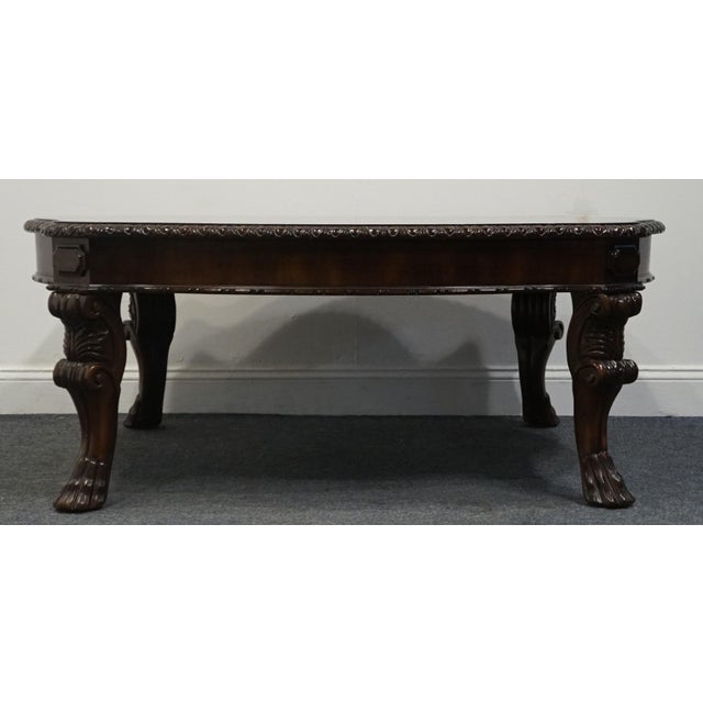 Brown Bernhardt Furniture Grand Savannah Collection Contemporary Traditional 53" Bookmatched Walnut Coffee Table 357-021 For Sale - Image 8 of 10
