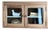 Small Wall-Mounted Walnut Display Case, 1940s For Sale