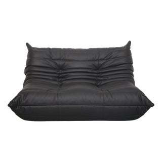 Togo Two-Seater Sofa in Dark Brown Leather by Michel Ducaroy, 1990s For Sale