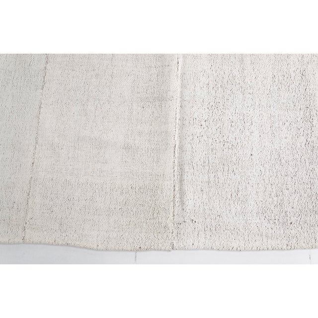 Vintage Black & White Kilim Rug For Sale - Image 6 of 10