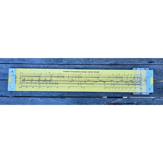 Wood "Giant" Vintage Slide Rule by Pickett For Sale - Image 7 of 12