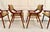 Set of 4 Mid-Century Modern Upholstered Wood Dining Arm Chairs For Sale - Image 9 of 12