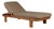 Eclipse Outdoor Solid Teak Wood Sun Lounger - Light Brown Fabric For Sale