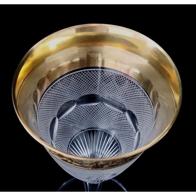 Queen Elizabeth II Rare Monogrammed Moser Splendid Goblet a Gift From the Czech Republic on the Occasion of Her Wedding in 1947. 8-3/4” Tall. Signed. For Sale In Chicago - Image 6 of 8