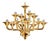 Modern Amber Linear Murano Glass Gold Chandelier by Simoeng For Sale