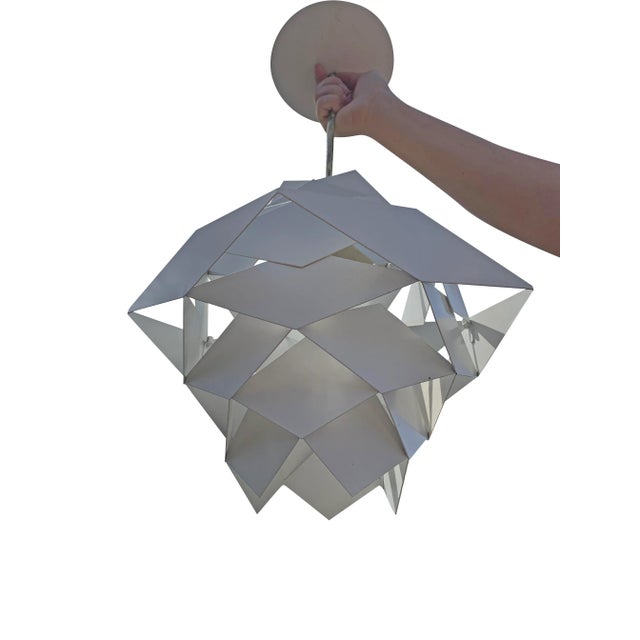 Danish Preben Dahl Symfoni Scandinavian Geometry, Enameled Steel Hanging Lamp chandelier Mid Century Modern Stunning...