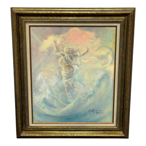 G. Magdiel Kemper Female Acrylic Painting, Framed