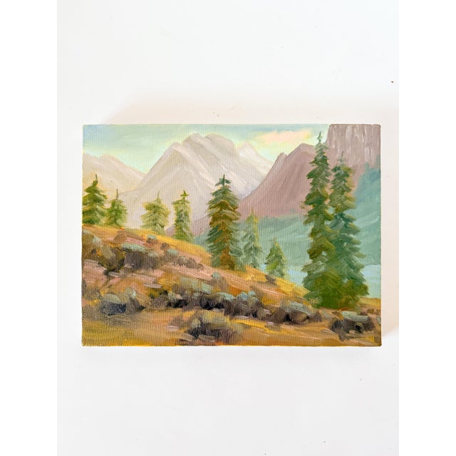Traditional Impressionist Landscape Painting in Silver Leaf and Gilt Frame For Sale - Image 3 of 5