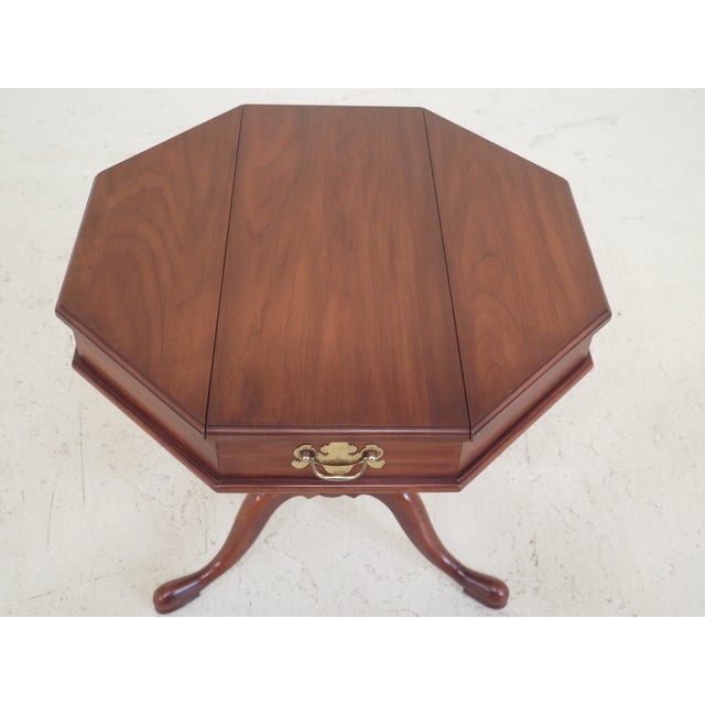 1980s Queen Anne Henkel Harris Octogonal Cherry Jefferson Table Chairish