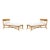 Modern Klismos Teak Patio Chaise Lounges- Pair For Sale