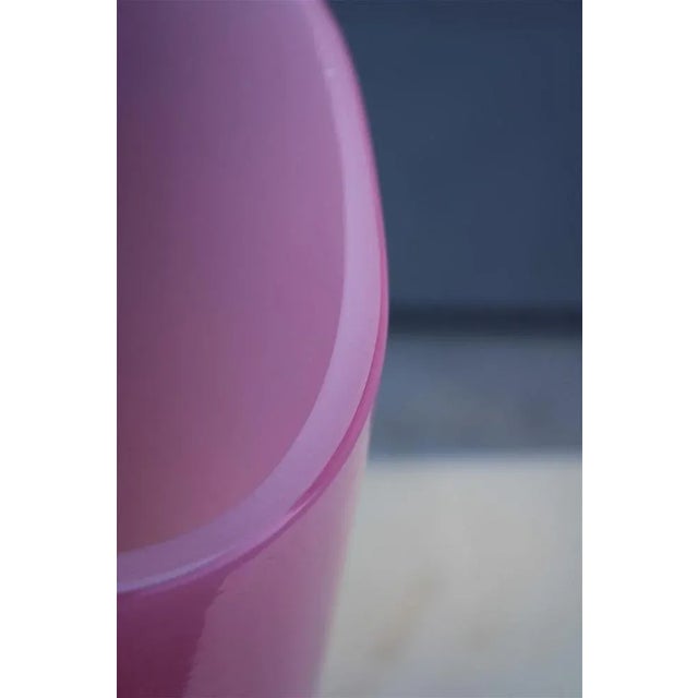 Green Pink Murano Glass Vase attributed to Seguso, Italy, 1970s For Sale - Image 8 of 11