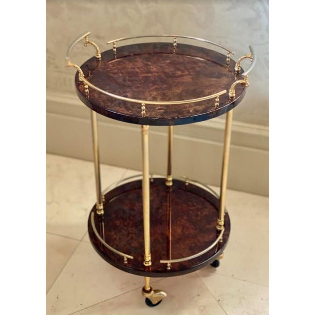 Mid-Century Modern Circa 1960 Aldo Tura Drinks Table For Sale - Image 3 of 8