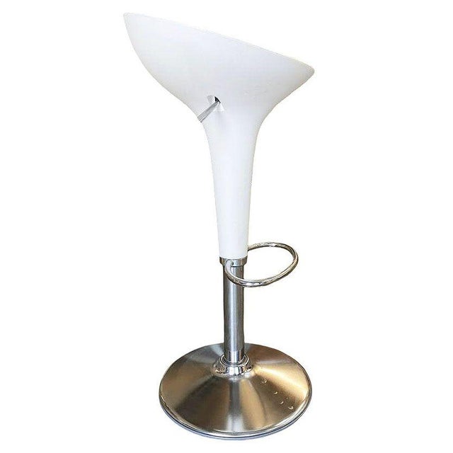 Modern Philippe Starck Style White Modernist Stool and Table Set For Sale - Image 3 of 9