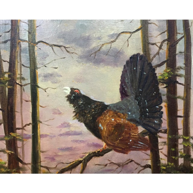 1960s 1960s Oil Painting Early Bird Evgeny Adolfovich Kibrik For Sale - Image 5 of 8