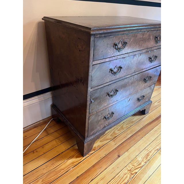 Antique Burled Wood Veneer Bachelor’s Chest For Sale - Image 9 of 9