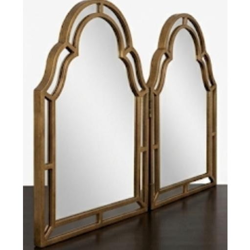 ​Make a grand, dramatic statement with this striking pair of oversized architectural mirrors. Featuring a captivating...