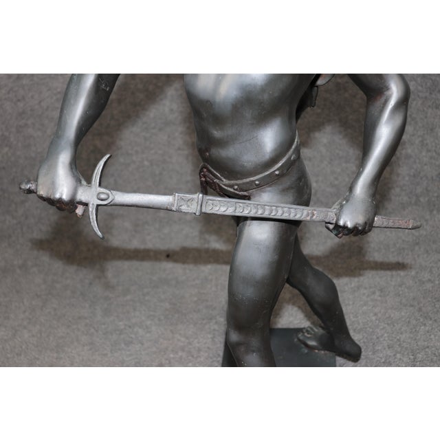 Fine French Bronze Statue "Homor Patria" After Emile Louis Picault For Sale - Image 9 of 11