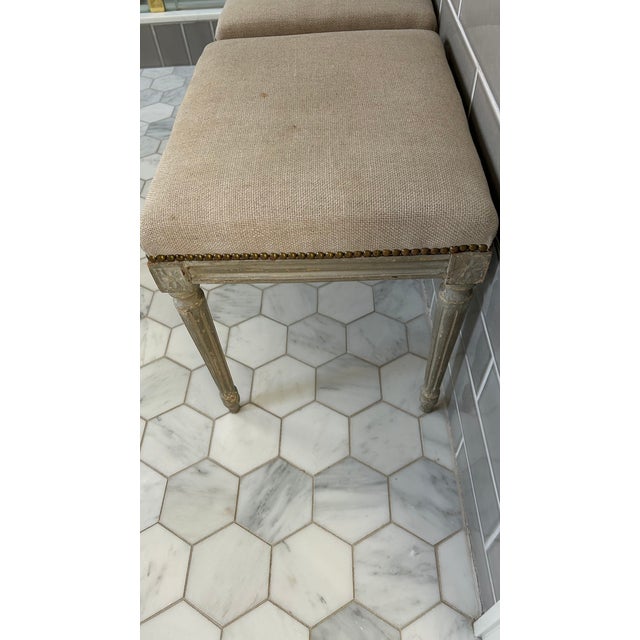 Late 20th Century Louis Style Upholstered Benches, 2 Pieces For Sale - Image 10 of 15