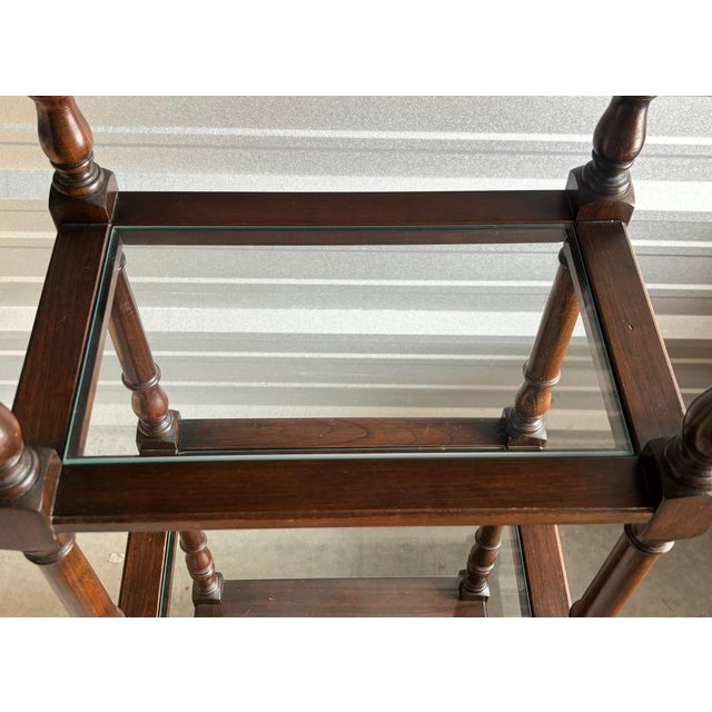 Wood Vintage Pennsylvania House Solid Cherry Wood Étagère Display Shelf With Drawer For Sale - Image 7 of 16