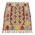 1970s Turkish Vintage Rams Horn Design Ikat Beige Hand Knotted Kilim Rug For Sale