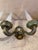 1930s attributed to Jules Leleu bronze wall sconces. Beautiful condition, original patina, sockets a bayonet.