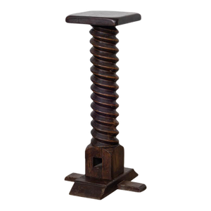 1940s French Twisted Wood Pedestal Table