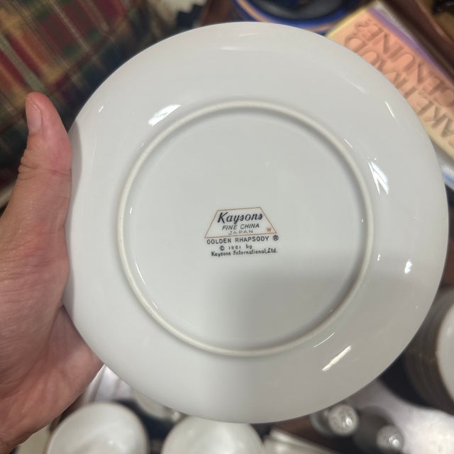 Vintage Golden Rhapsody Plate Set- 47 Pieces For Sale - Image 4 of 4