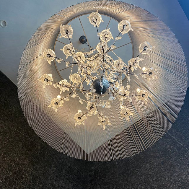 French Country Rh Restoration Hardware Vaille 45” Crystal Chandelier Lighting For Sale - Image 3 of 4