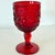 Glass 1970s Madonna Inn Ruby Red Glasses, Leaf Pattern Goblet, Fenton / Wright Set of 2 For Sale - Image 7 of 13