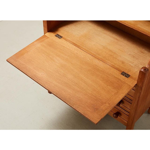 Oak Secretaire by Guillerme & Chambron for Votre Maison, 1960 For Sale - Image 10 of 12