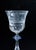 Pair of Salviati Engraved Venetian / Murano Glass Wine Goblets or Stems For Sale - Image 10 of 13