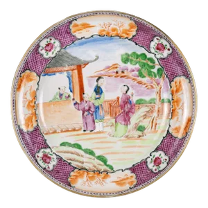 18th Century Chinese Qianlong Famille Rose Plate