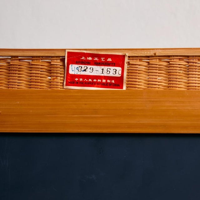 Vintage Handcrafted Rattan Framed Mirror, 1970s For Sale - Image 6 of 9